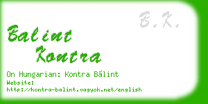 balint kontra business card