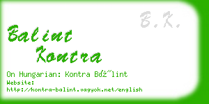 balint kontra business card